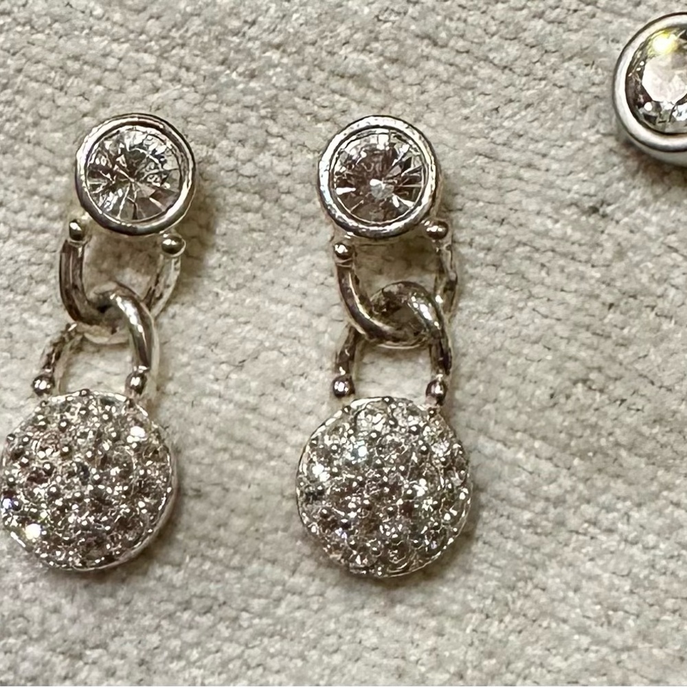Elegant Silver Drop Earrings - Picture 2 of 3